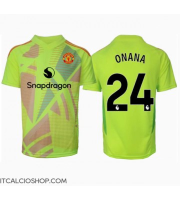 Manchester United Andre Onana #24 Portiere Seconda Maglia 2024-25 Manica Corta